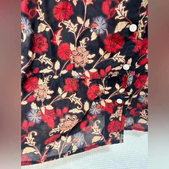 GAP Women’s Floral Sheer Button Up Tank Sz XS - Picture 5 of 10